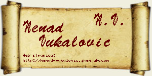 Nenad Vukalović vizit kartica
